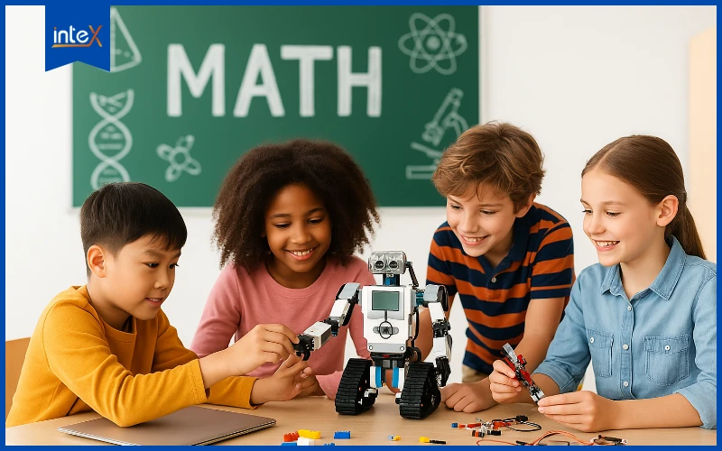 Không khí năng động tại CLB STEM – nơi học sinh học qua trải nghiệm và phát triển kỹ năng công nghệ.