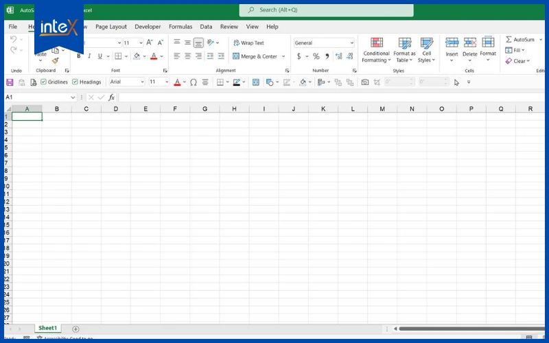 Giao diện Microsoft Excel