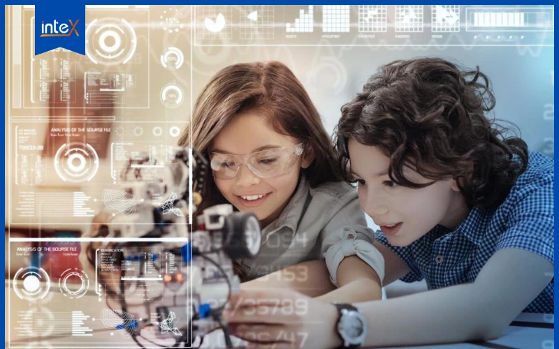 Trẻ em làm việc với AI