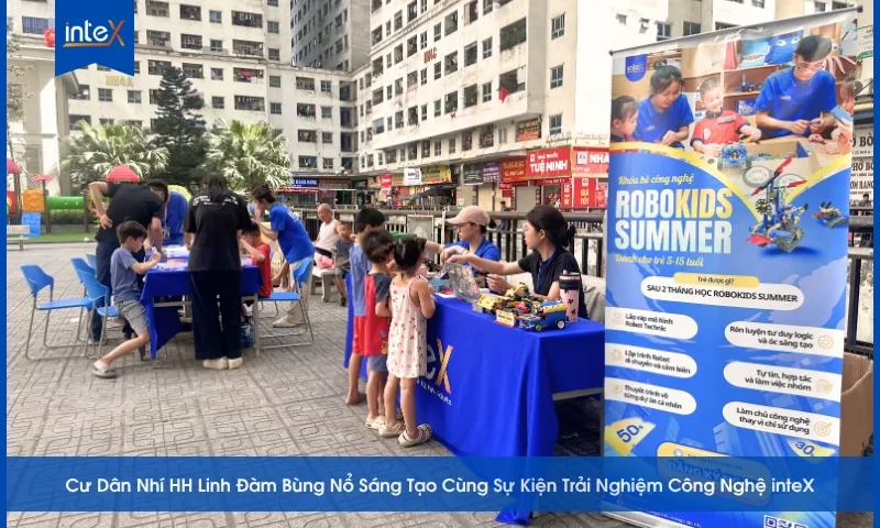 Cư Dân Nhí HH Linh Đàm Bùng Nổ Sáng Tạo Cùng Sự Kiện Trải Nghiệm Công Nghệ inteX
