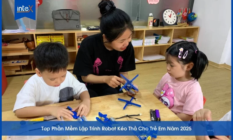 Top phần mềm lập trình robot kéo thả cho trẻ em năm 2025 – công cụ học STEM Robotics trực quan, dễ sử dụng, giúp trẻ vừa học vừa chơi.